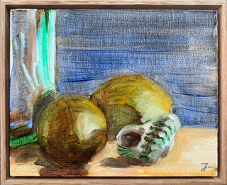 Seashell, Glass jar, Limes