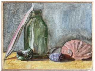 Cuttlefish, Seashell, Bottle, Sea urchin, Abalone shell (JF_21)