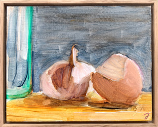 Glass Jar, Garlic, Eggshell (JF_16)