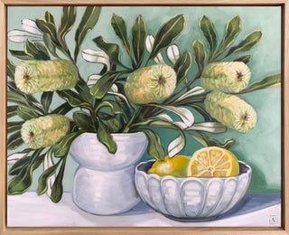 Banksia and a Bowl of Lemons