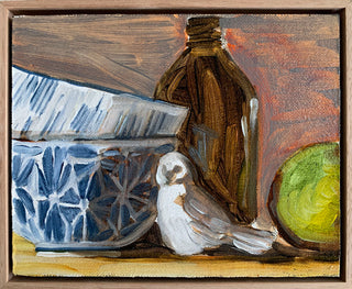 Japanese Bowls, Ceramic Bird, Bottle, Lime