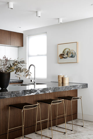 An image of a beautiful kitchen, created with our exclusive trade services for interior designers and architects. Offering art consultations and sales to trade professionals in Australia.