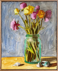 Jar, Flowers, Seashells
