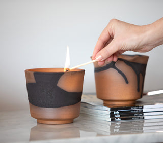 Lahar Pottery Collection Scented Candle (Curved)