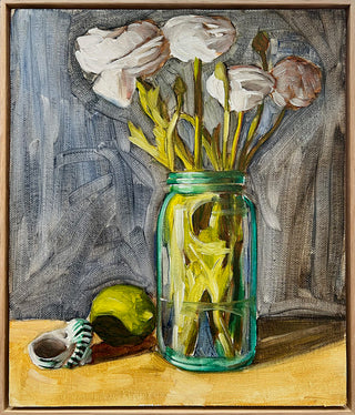 Seashell Lime Jar Ranunculus