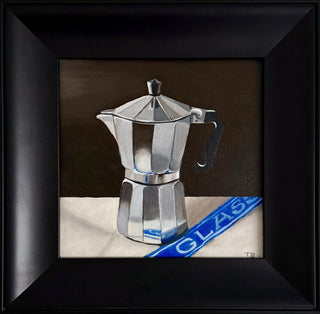 Coffee Pot with Glass Tea Towel