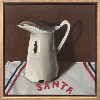 White Enamel Jug from Lyon