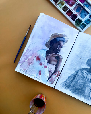 A4 Watercolour Paper - Handcrafted Leather Journal