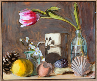 Pinecone, Lemon, Flowers, Chemistry Breaker, Eggshell, Ceramic Jug, Sea Urchin, Rock, Seashell, Bottle, Tulip