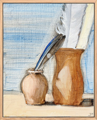 Wooden Pots, Feathers