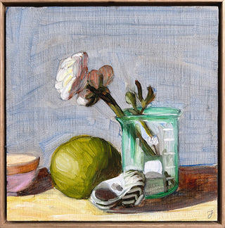 Wooden Bowl, Lime, Seashell, Jar, Ranunculus