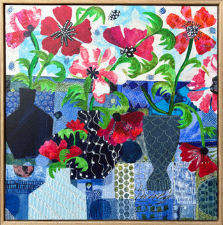 Poppies and Sashiko 1