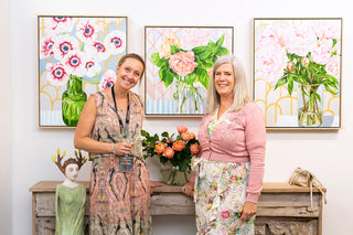 An image of Philippa with one of our artists who we have collaborated with to sell her art online and in our Hawthorn gallery.