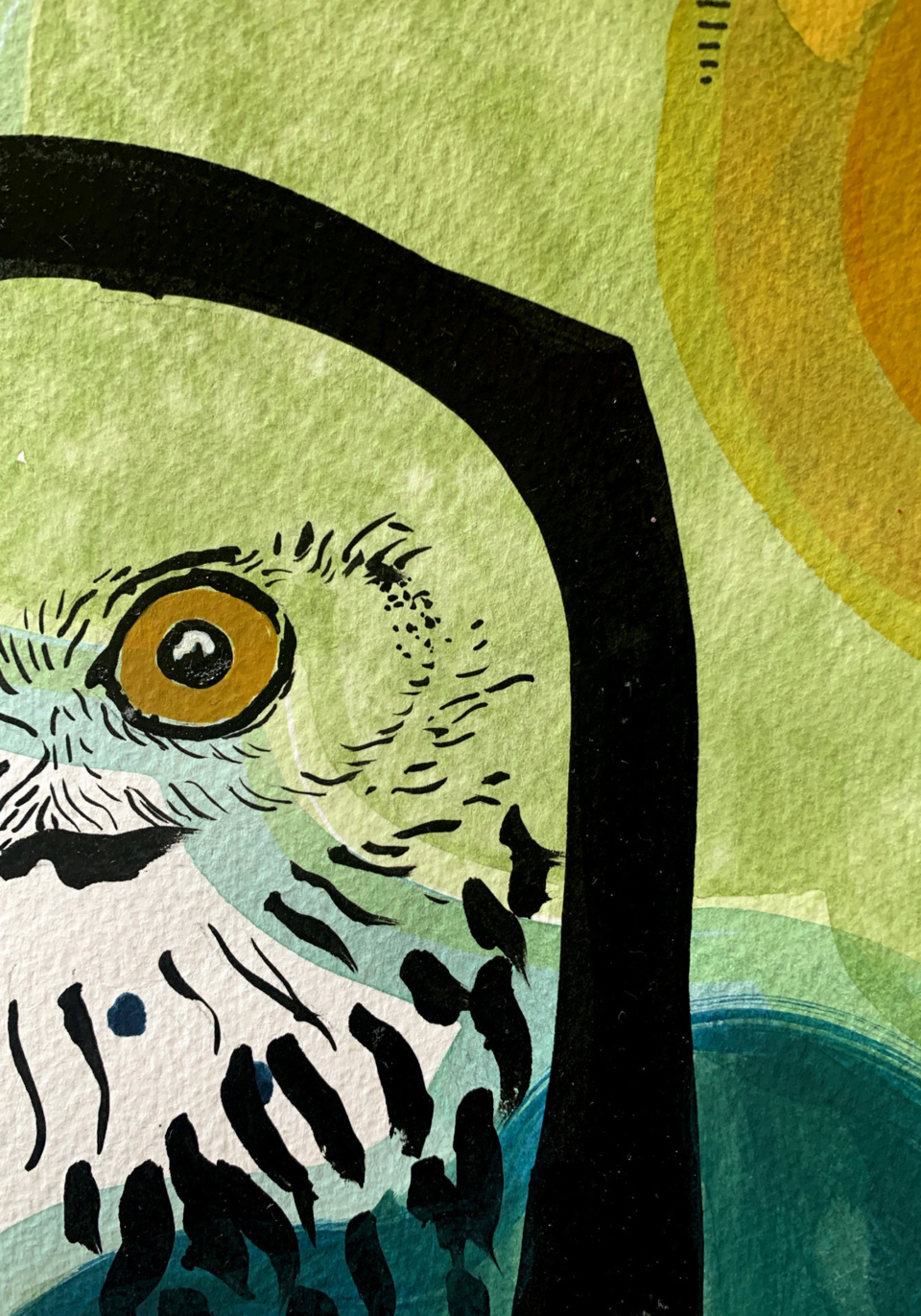 Melinda Jane Barking Owl Detail
