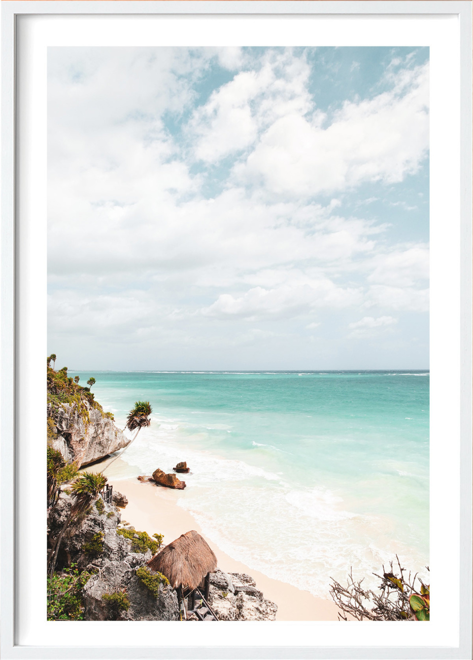 Michelle Schofield Caribbean Coast white Framed photographic print