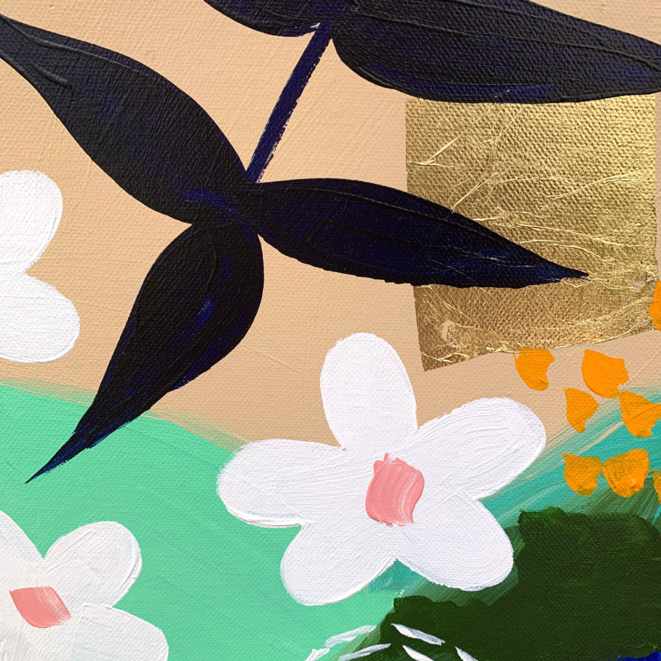 Joan Blond Fantasy Garden II Framed Detail 01
