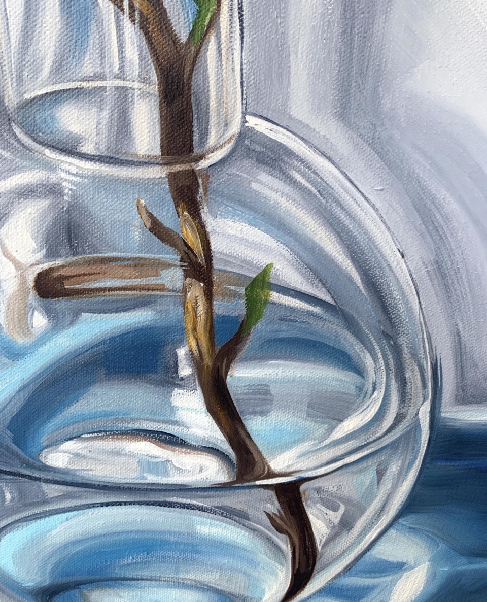 Alicia Cornwell Magnolia Reflections In Blue 1 detail